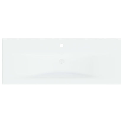 Lavabo Empotrado Con Grifo Cerámica Blanco