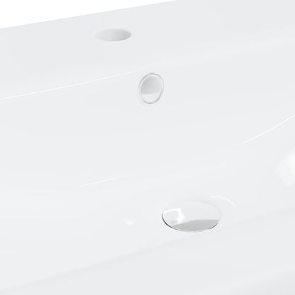 Lavabo Empotrado Con Grifo Cerámica Blanco