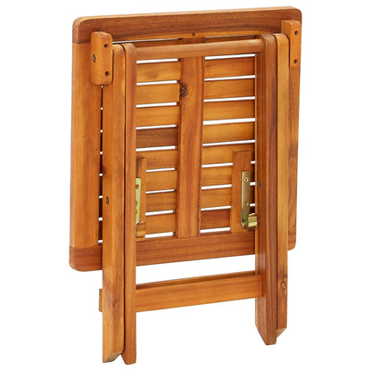 Tumbona De Jardín Con Mesa Y Cojín Madera Maciza De Acacia