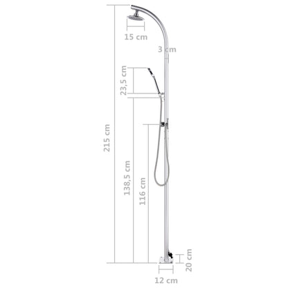 Ducha De Jardín De Aluminio 215 Cm