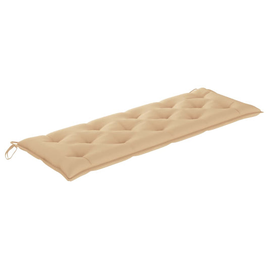 Banco De Jardín Apilable Con Cojín Madera Maciza De Teca 159 Cm