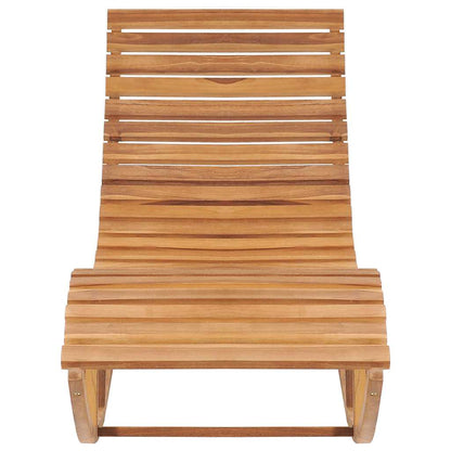 Tumbona Mecedora Con Cojín Madera Maciza De Teca