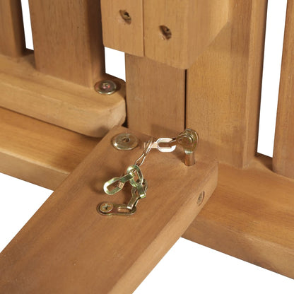 Tumbona Plegable Con Cojín Madera Maciza De Acacia