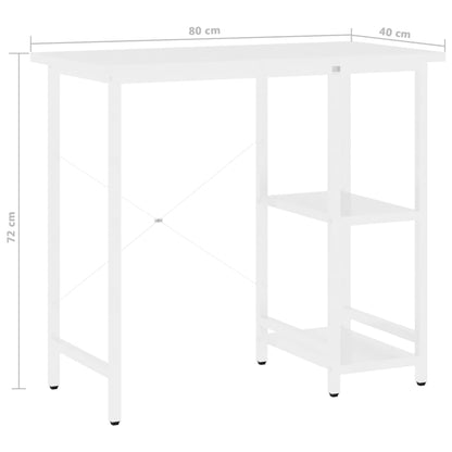 Escritorio Para Ordenador De Mdf Y Metal 80X40X72 Cm