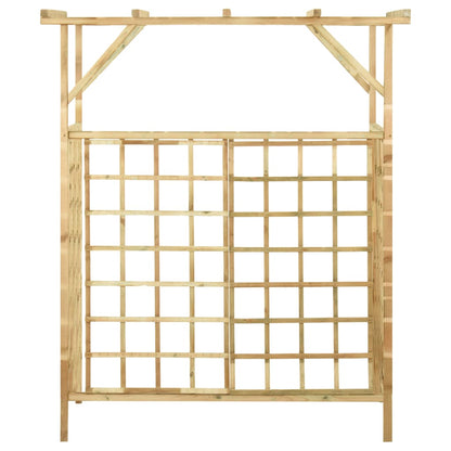 Pérgola De Jardín Para 2 Cubos De Basura Madera Pino Impregnada
