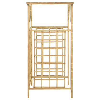 Pérgola De Jardín Para 2 Cubos De Basura Madera Pino Impregnada