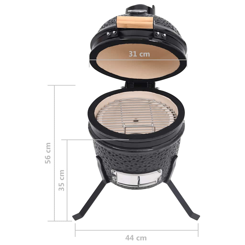 Barbacoa 2 En 1 Ahumadora Kamado De Cerámica 56 Cm