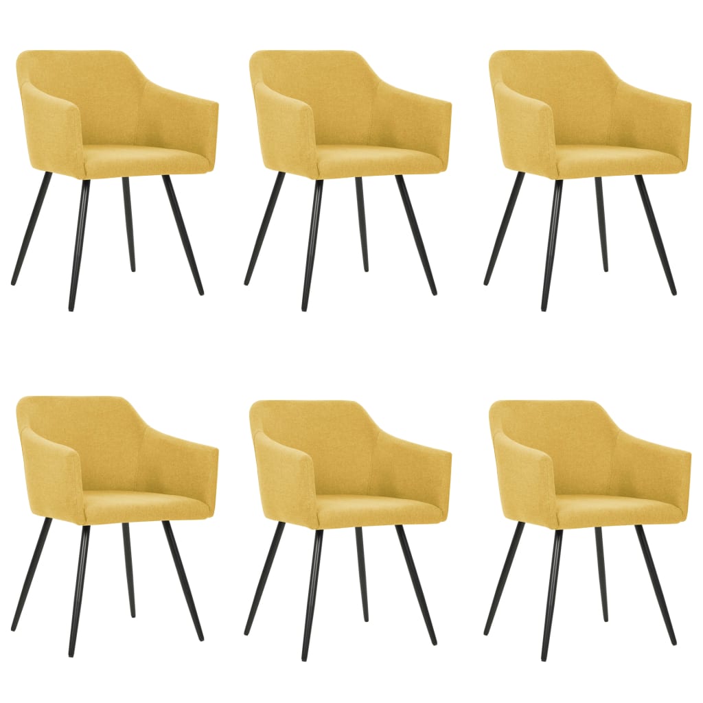 Sillas De Comedor 6 Unidades Tela