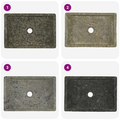 Lavabo De Mármol Con Brillo 45X30X12 Cm