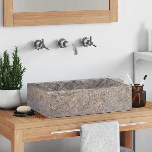 Lavabo De Mármol Con Brillo 45X30X12 Cm