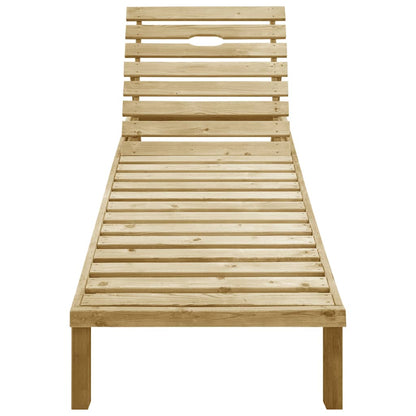 Tumbona Con Cojín Madera De Pino Impregnada