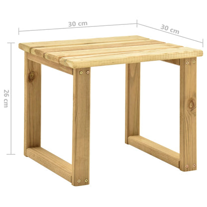 Tumbona De Jardín Con Mesa Y Cojín De Madera De Pino Impregnada