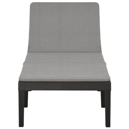 Tumbona Con Cojín Plástico Gris