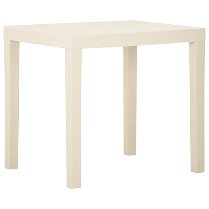 Mesa De Jardín De Plástico Blanca 79X65X72 Cm