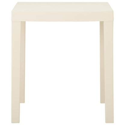 Mesa De Jardín De Plástico Blanca 79X65X72 Cm