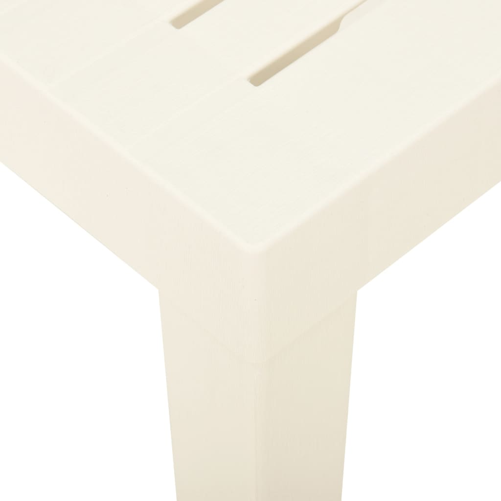 Mesa De Jardín De Plástico Blanca 79X65X72 Cm