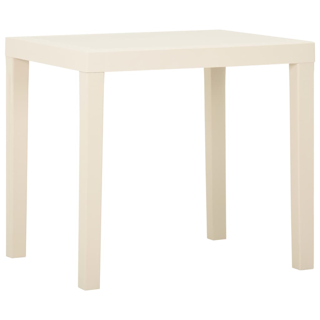 Mesa De Jardín De Plástico Blanca 79X65X72 Cm