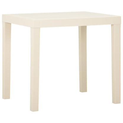 Mesa De Jardín De Plástico Blanca 79X65X72 Cm