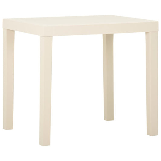 Mesa De Jardín De Plástico Blanca 79X65X72 Cm