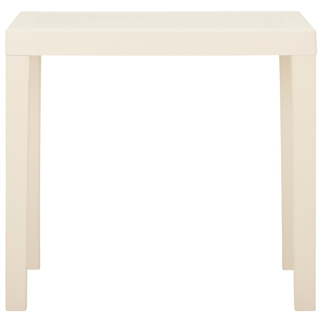 Mesa De Jardín De Plástico Blanca 79X65X72 Cm