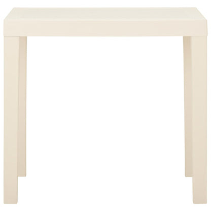 Mesa De Jardín De Plástico Blanca 79X65X72 Cm