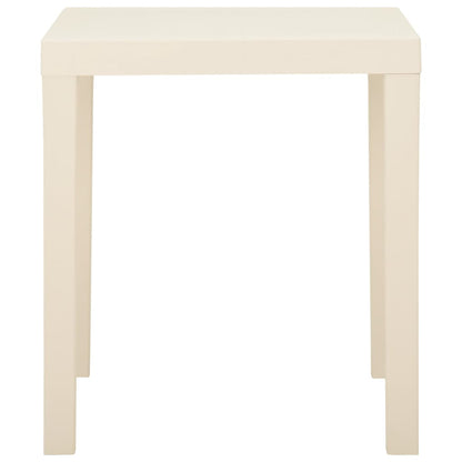 Mesa De Jardín De Plástico Blanca 79X65X72 Cm