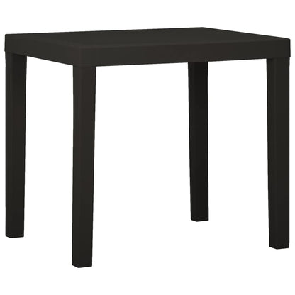 Mesa De Jardín De Plástico Gris Antracita 79X65X72 Cm