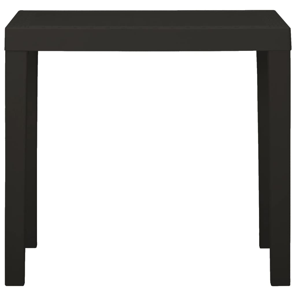 Mesa De Jardín De Plástico Gris Antracita 79X65X72 Cm
