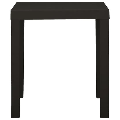 Mesa De Jardín De Plástico Gris Antracita 79X65X72 Cm