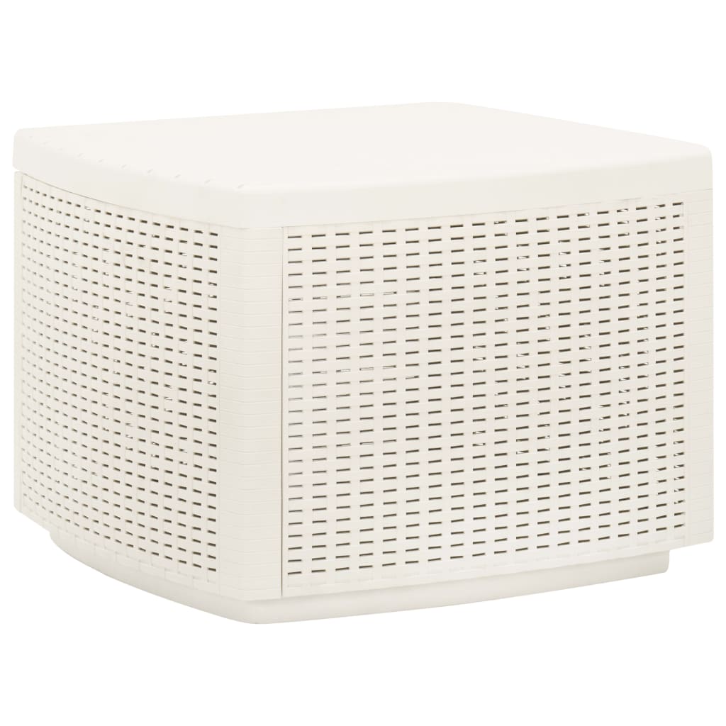 Mesa De Jardín Plástico Blanco 53X53X40 Cm