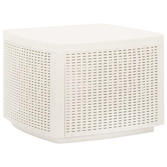 Mesa De Jardín Plástico Blanco 53X53X40 Cm