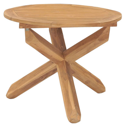 Mesa De Comedor De Jardín Madera Maciza De Teca Ø