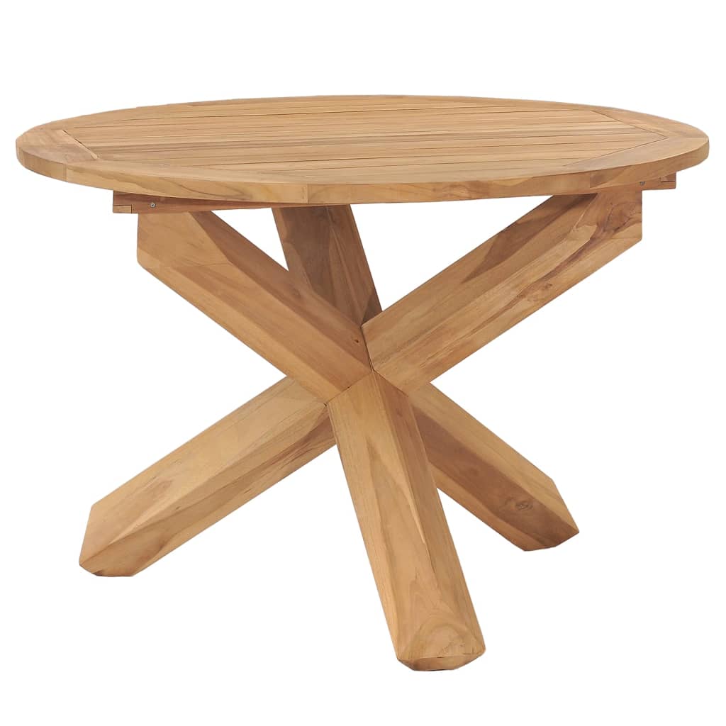 Mesa De Comedor De Jardín Madera Maciza De Teca Ø
