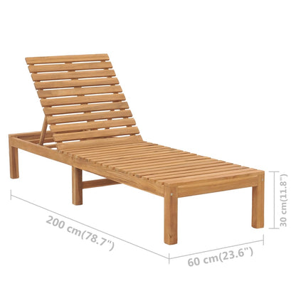 Tumbona De Madera Maciza De Teca