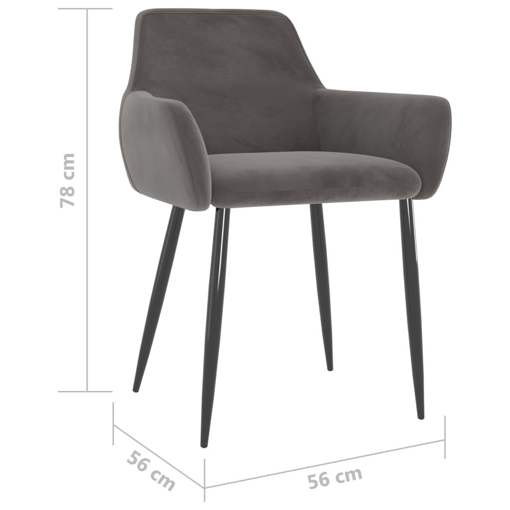 Sillas De Comedor 4 Unidades Terciopelo