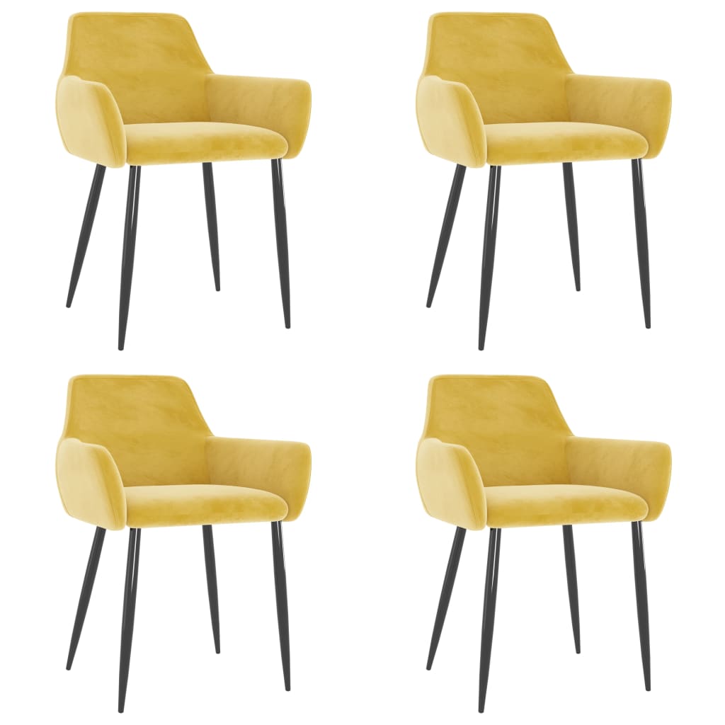 Sillas De Comedor 4 Unidades Terciopelo