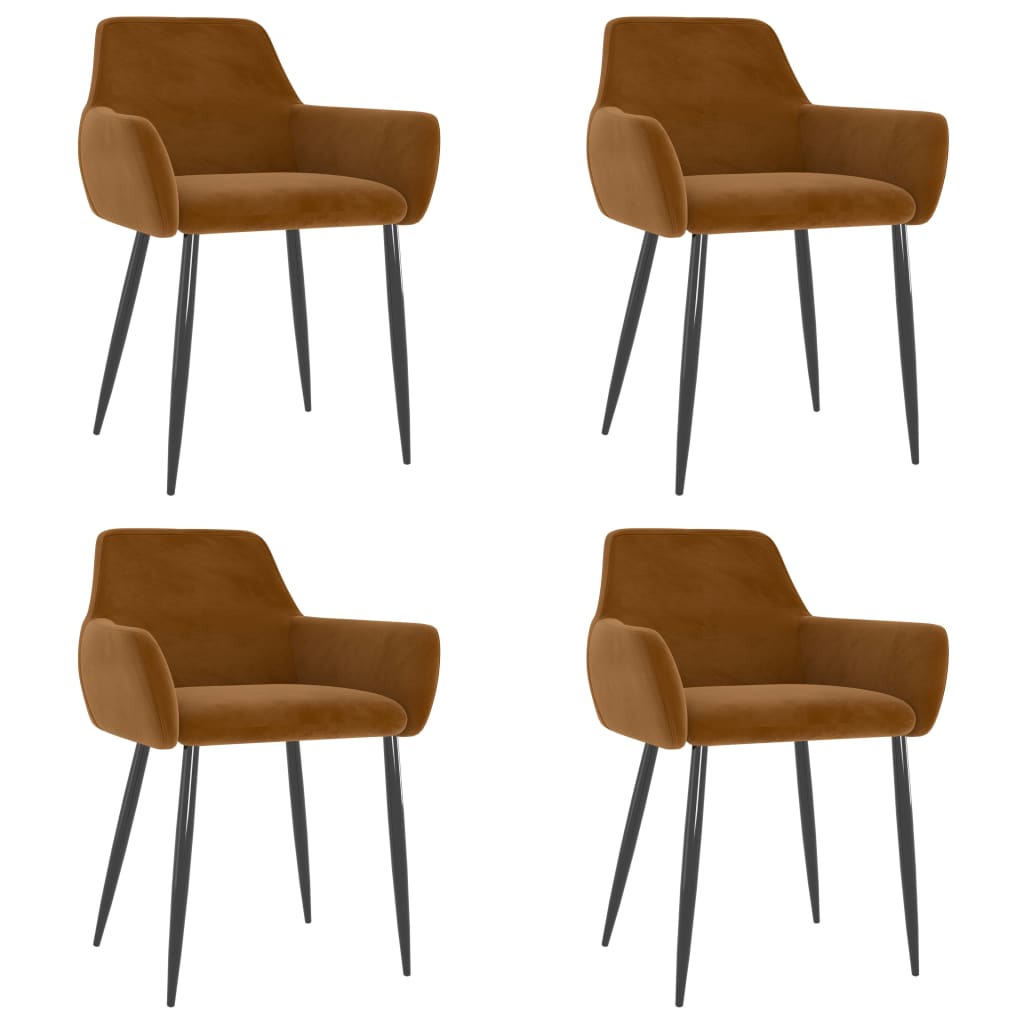 Sillas De Comedor 4 Unidades Terciopelo