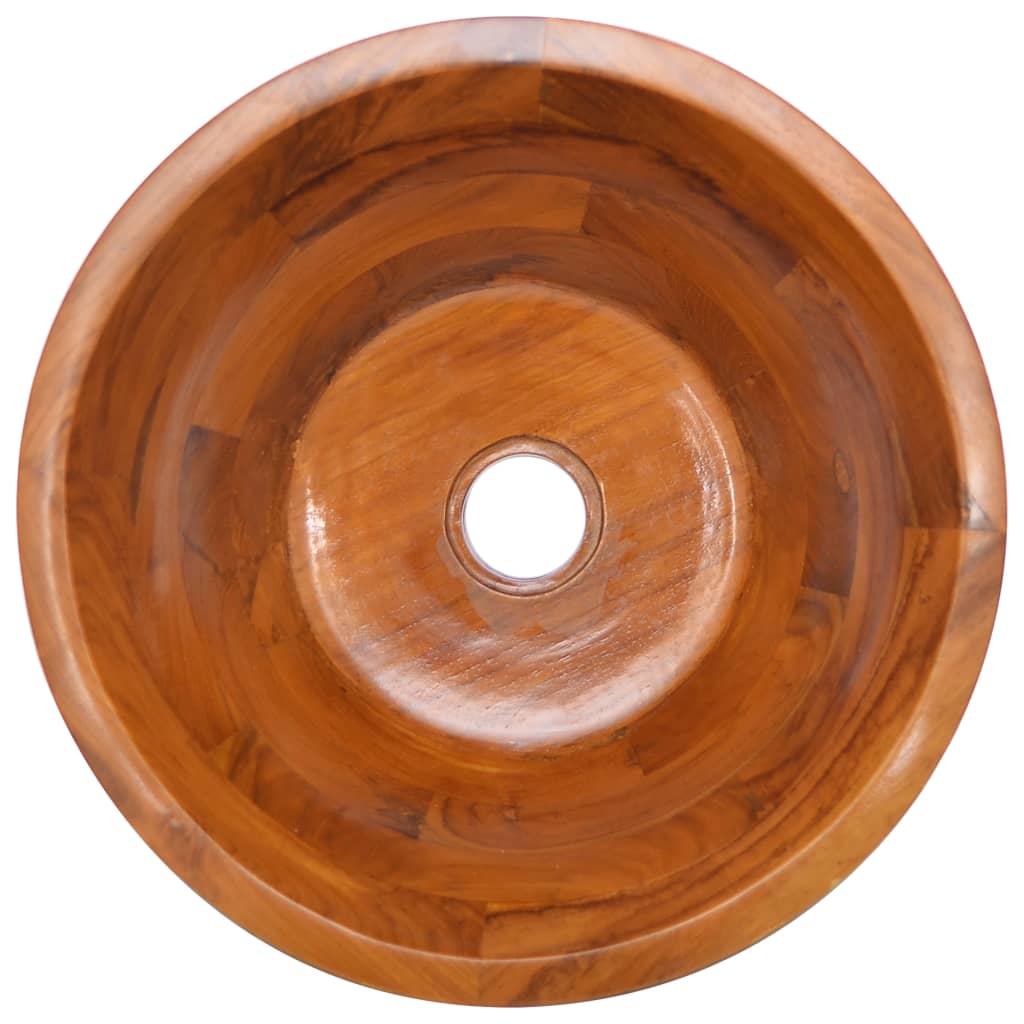 Lavabo De Madera Maciza De Teca Φ40X20 Cm
