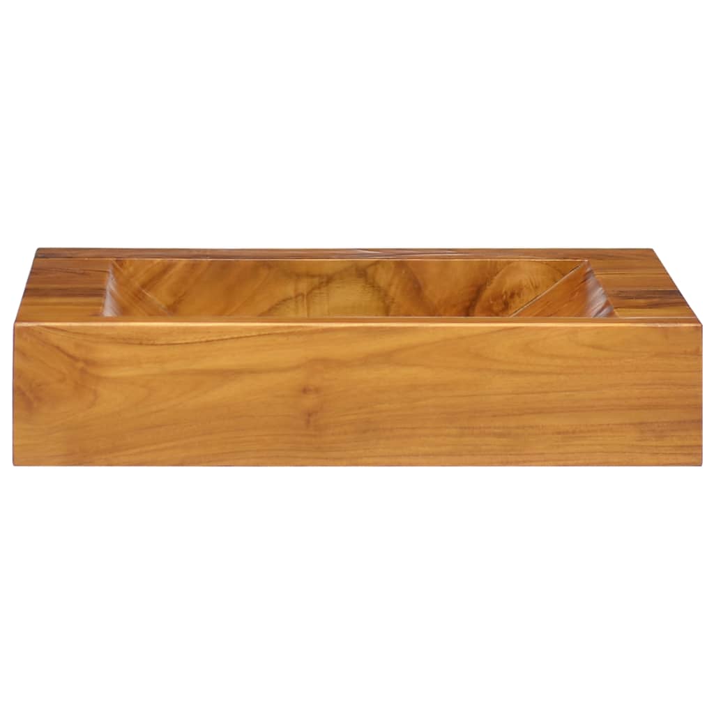 Lavabo De Madera Maciza De Teca 50X35X10 Cm