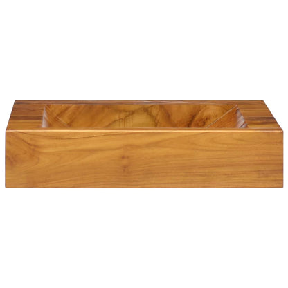 Lavabo De Madera Maciza De Teca 50X35X10 Cm