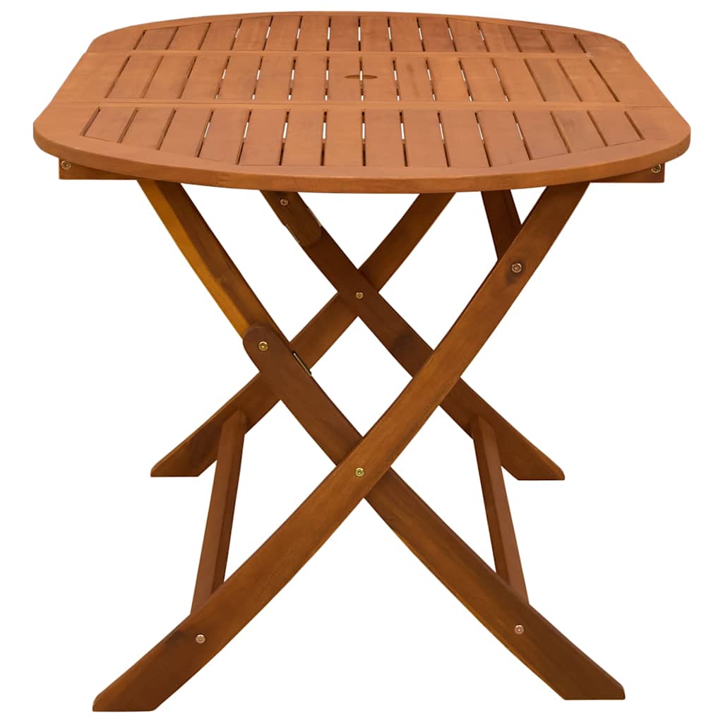 Mesa Jardín Plegable Madera Maciza De Eucalipto