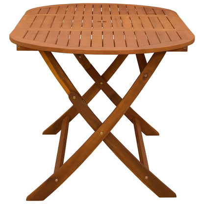 Mesa Jardín Plegable Madera Maciza De Eucalipto