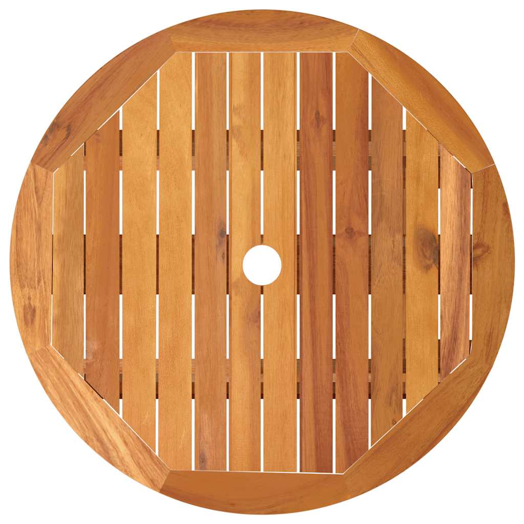 Mesa Jardín Plegable Madera Maciza De Eucalipto Ø60X75 Cm