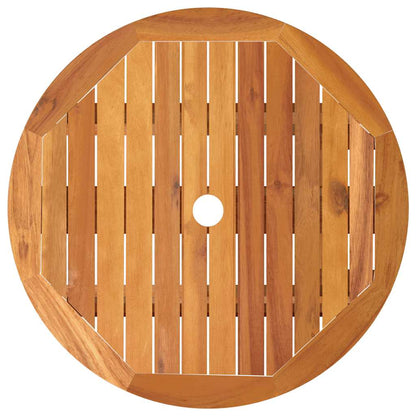 Mesa Jardín Plegable Madera Maciza De Eucalipto Ø60X75 Cm