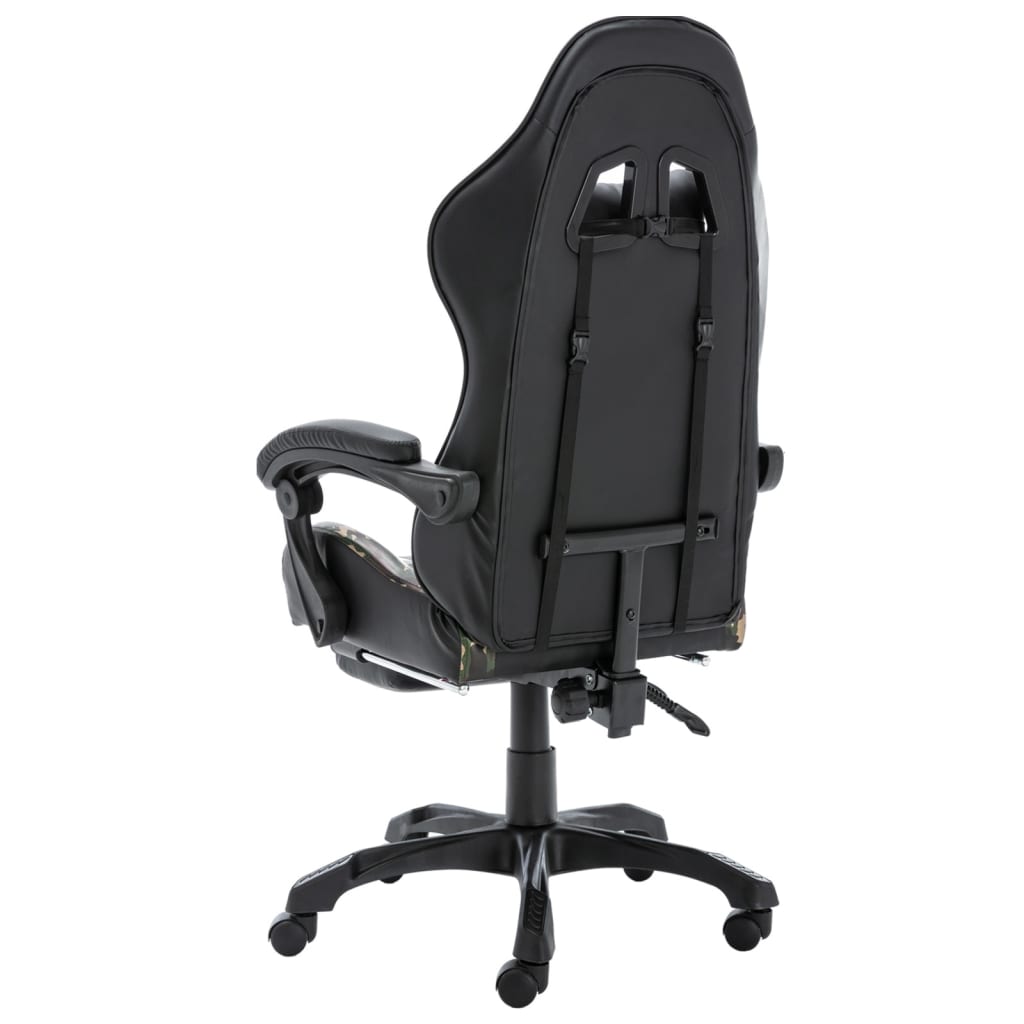 Silla Gaming Cuero Sintético Negro Y Camuflaje