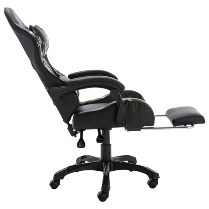 Silla Gaming Cuero Sintético Negro Y Camuflaje