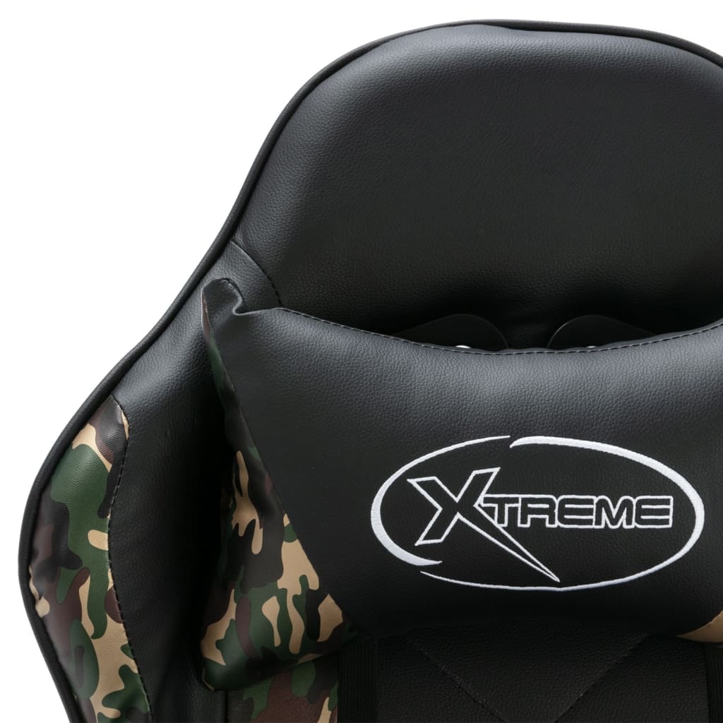 Silla Gaming Cuero Sintético Negro Y Camuflaje
