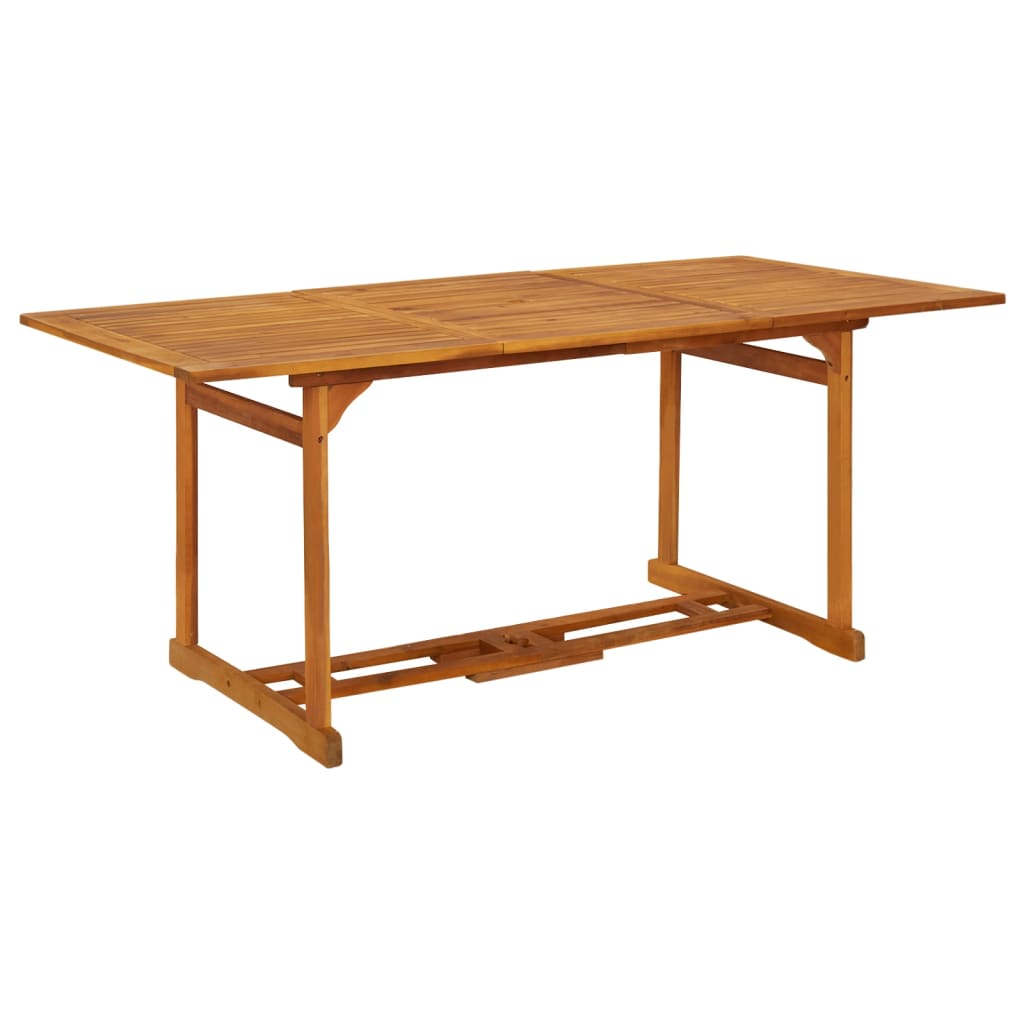 Mesa De Comedor Jardín Madera Maciza De Acacia