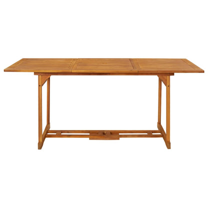 Mesa De Comedor Jardín Madera Maciza De Acacia