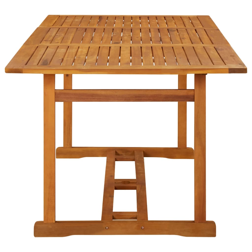 Mesa De Comedor Jardín Madera Maciza De Acacia